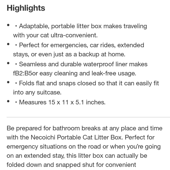 Necoichi Pop-Up Portable Cat Litter Box - Picture 6 of 9